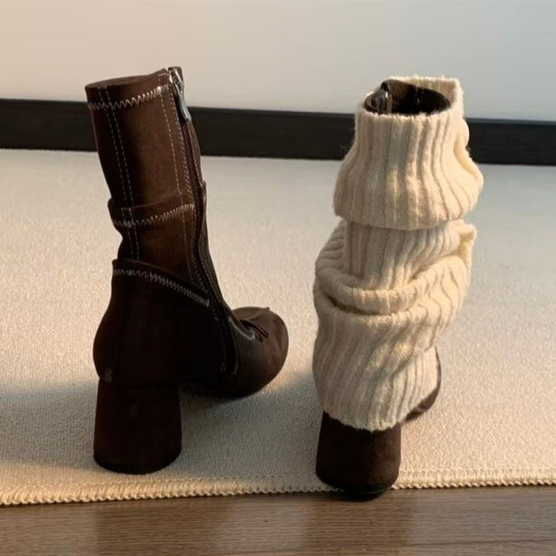 Bow High Heels Women Boots New - Winter Clothing For Woman 评论和价格