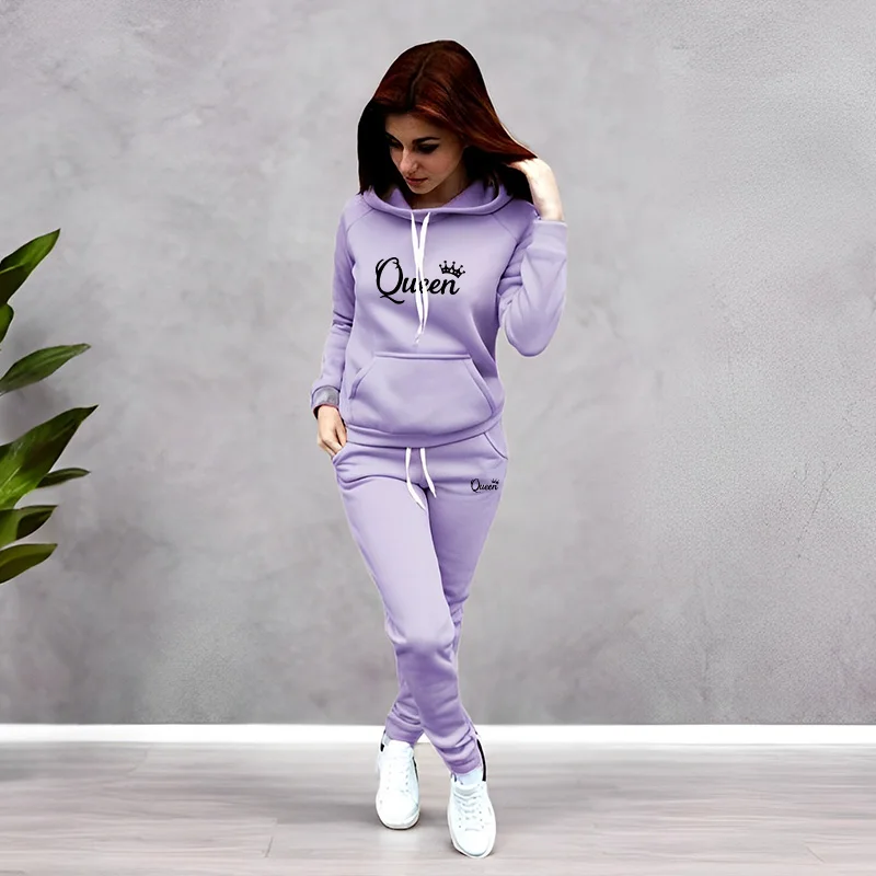 Womens Tracksuit Queen Letter  - Winter Clothing 评论和价格