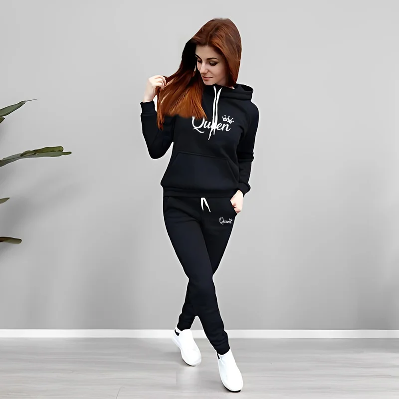 Womens Tracksuit Queen Letter  - Winter Clothing 评论和价格