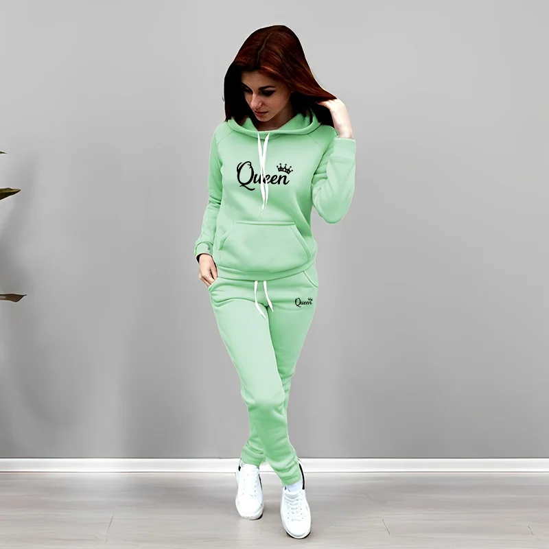 Womens Tracksuit Queen Letter  - Winter Clothing 评论和价格