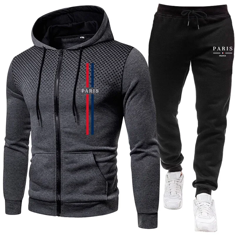 Men sports suit zipper jacket+ - Winter Clothes 评论和价格