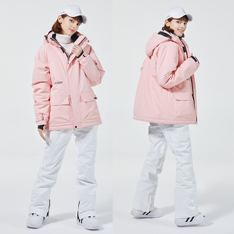 10K Pure White Ski Suit for Wo - Ski Pants Waterproof 评论和价格