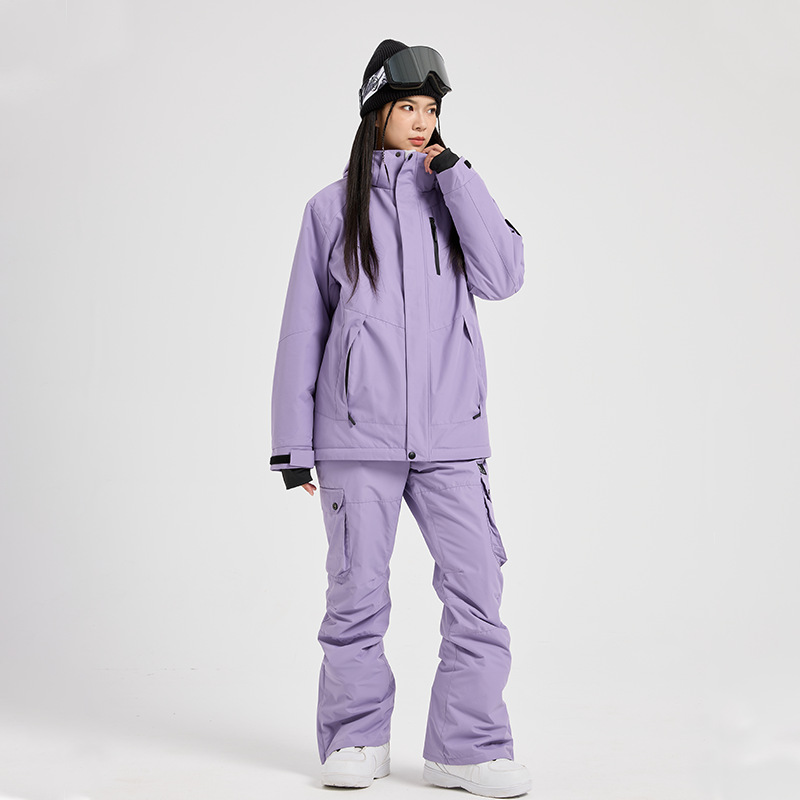 New Women's Ski Suit Set Singl - Ski Pants Waterproof 评论和价格
