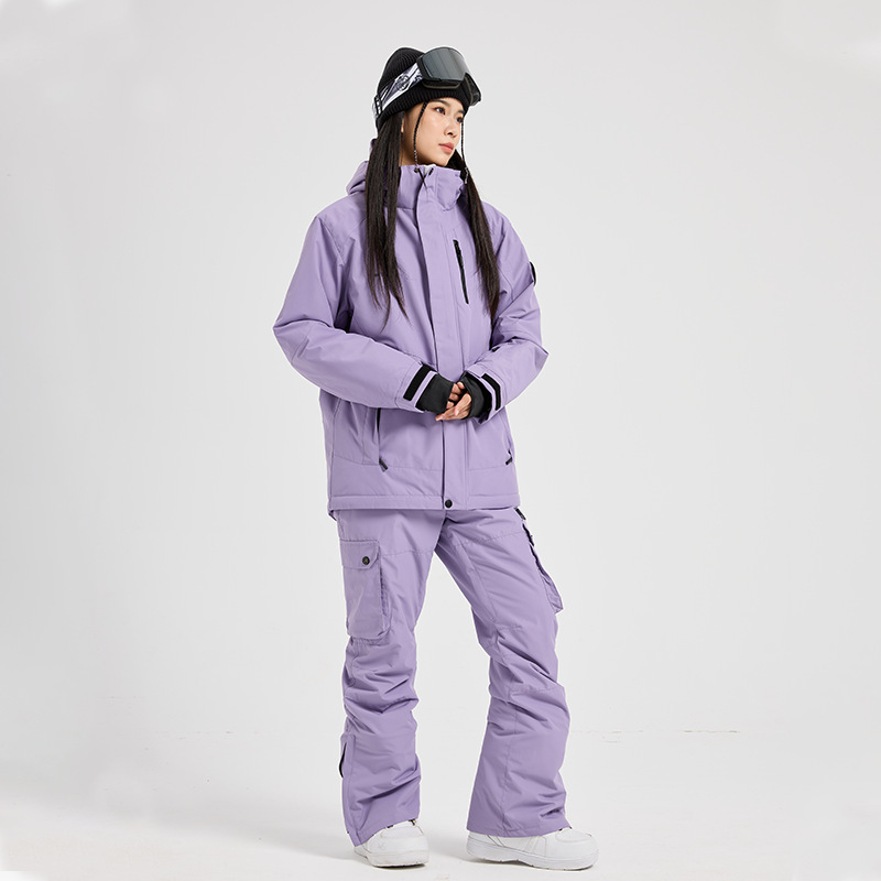 New Women's Ski Suit Set Singl - Ski Pants Waterproof 评论和价格