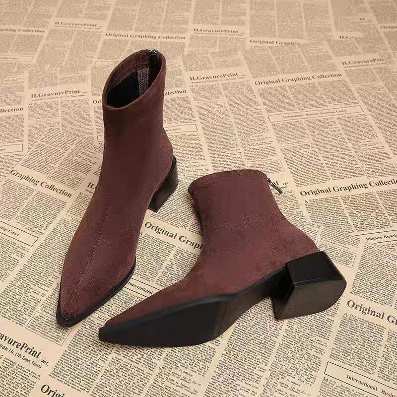 New Low Heel Women Mordern Ank - Winter Clothing For Woman 评论和价格
