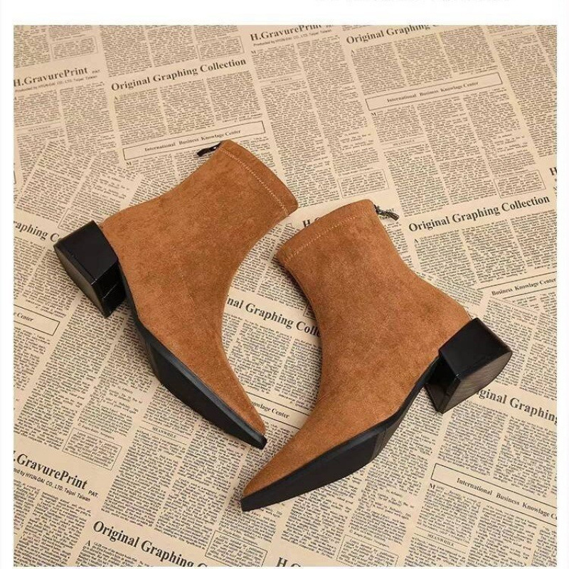 New Low Heel Women Mordern Ank - Winter Clothing For Woman 评论和价格