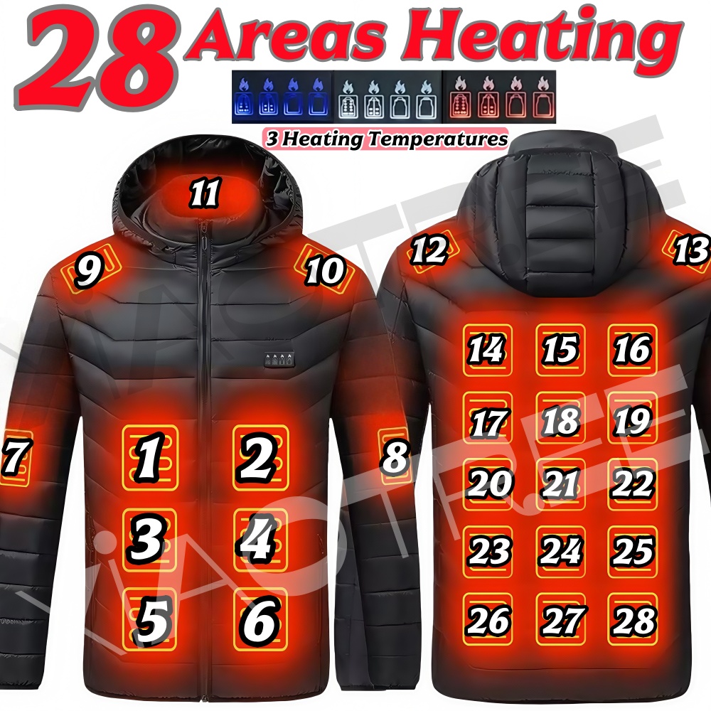 28 Areas Men Women's Heating J - Warm Winter Clothing 评论和价格