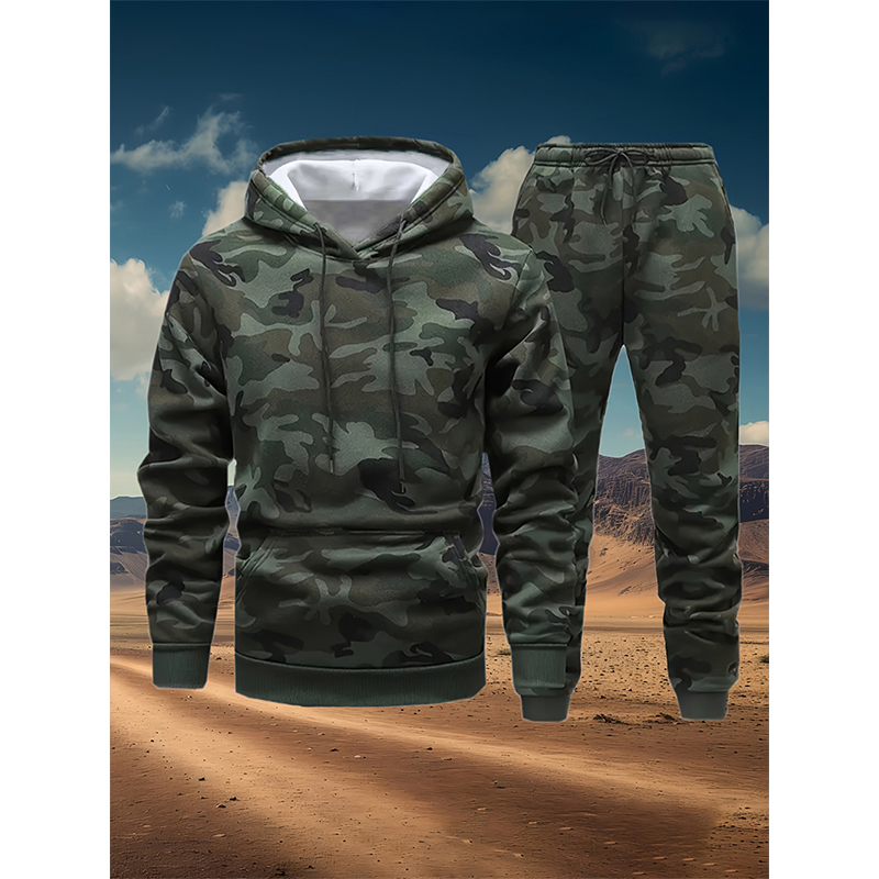 Autumn Camouflage 3D Print Hoo - Winter Clothing For Woman 评论和价格