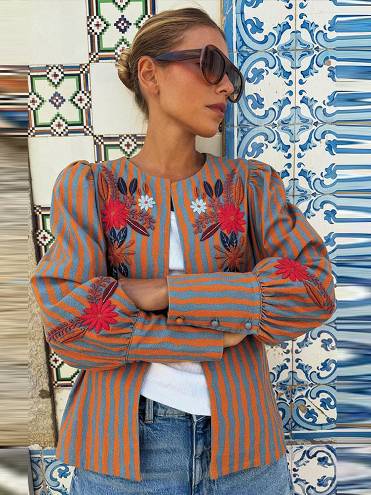 2026 Early Autumn Striped Flow - Winter Clothing For Woman 评论和价格